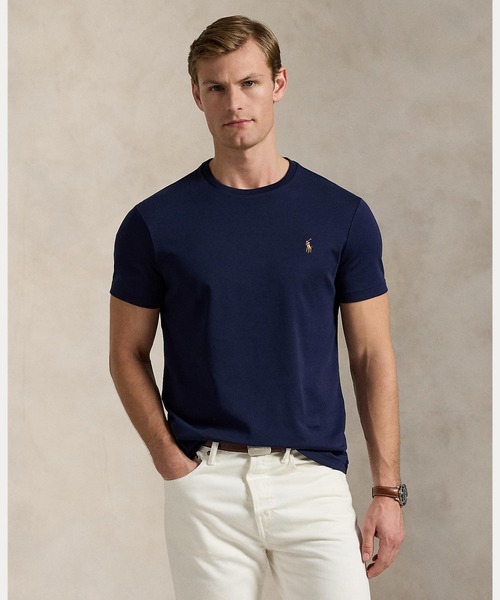 POLO RALPH LAUREN（ポロ ラルフ ローレン）の「カスタム スリム ソフト コットン Tシャツ（Tシャツ/カットソー・メンズ・ネイビー系1・LARGE/SMALL/MEDIUM/X-SMALL/X-LARGE/XX-LARGE）」の6枚目の写真