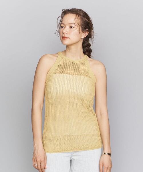 BEAUTY&YOUTH UNITED ARROWS(ビューティーアンドユースユナイテッドアローズ)の「<Missing you already>メッシュノースリーブニット ◆(ニット/セーター・レディース・ベージュ/マスタード・S/M)」の3枚目の写真