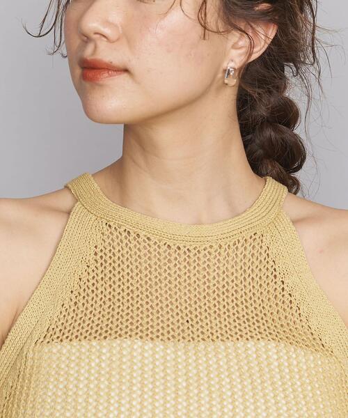 BEAUTY&YOUTH UNITED ARROWS(ビューティーアンドユースユナイテッドアローズ)の「<Missing you already>メッシュノースリーブニット ◆(ニット/セーター・レディース・ベージュ/マスタード・S/M)」の6枚目の写真