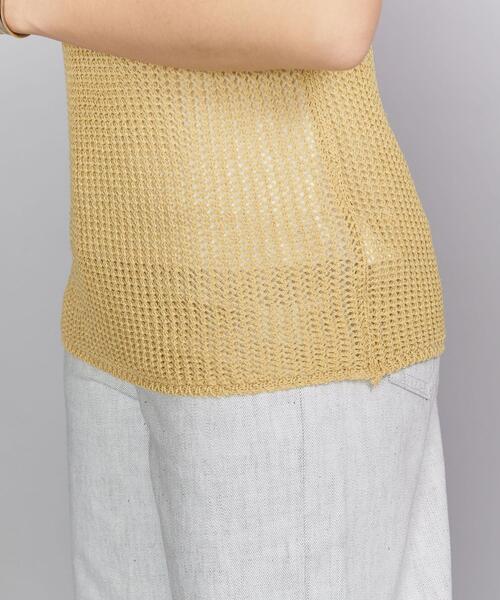 BEAUTY&YOUTH UNITED ARROWS(ビューティーアンドユースユナイテッドアローズ)の「<Missing you already>メッシュノースリーブニット ◆(ニット/セーター・レディース・ベージュ/マスタード・S/M)」の12枚目の写真