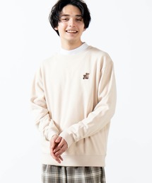 WEGO | WEGO/ワンポイントペアベア刺繍裏毛プルオーバー(スウェット)