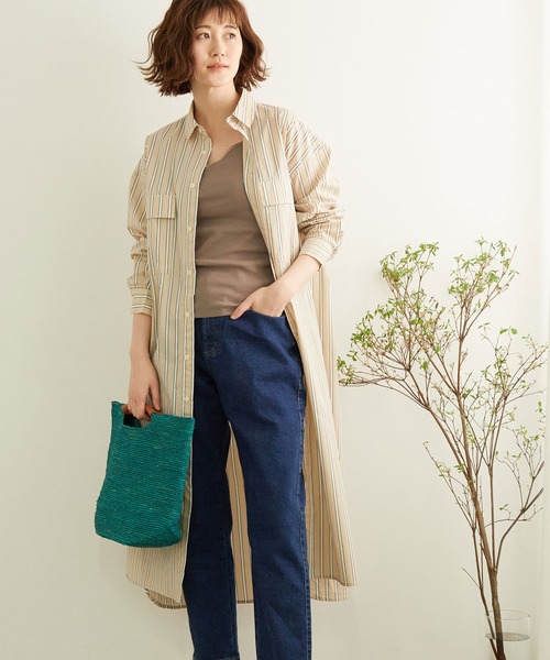 セール ストライプロングシャツワンピース シャツワンピース Rope Picnic ロペピクニック のファッション通販 Zozotown