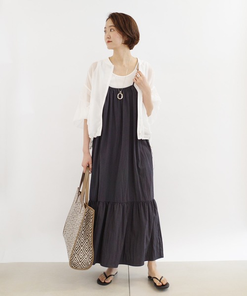 DouDou(ドゥドゥ)の「シアーブルゾン(ブルゾン・レディース・ブラック/オフホワイト/オレンジ・FREE)」の10枚目の写真