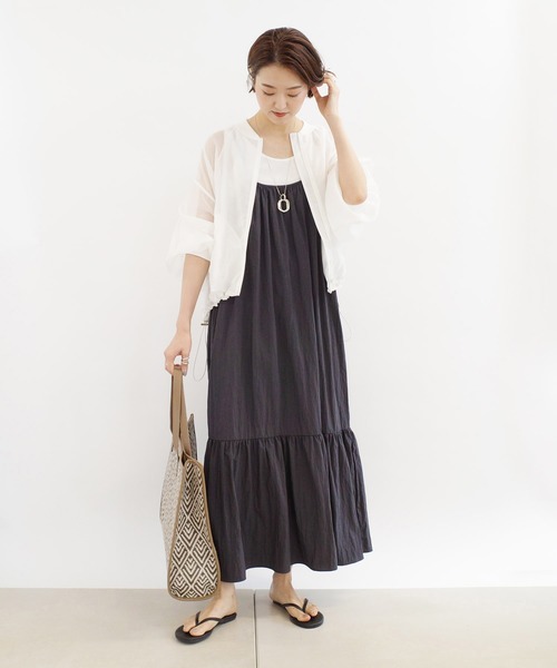 DouDou(ドゥドゥ)の「シアーブルゾン(ブルゾン・レディース・ブラック/オフホワイト/オレンジ・FREE)」の22枚目の写真