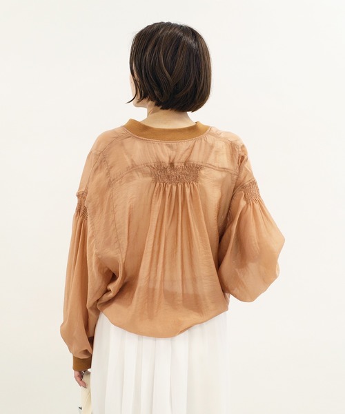 DouDou(ドゥドゥ)の「シアーブルゾン(ブルゾン・レディース・ブラック/オフホワイト/オレンジ・FREE)」の8枚目の写真