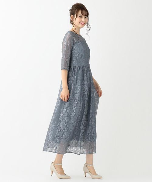 ANY SIS（エニィスィス）の「エアリレーシー ドレス（ドレス・レディース・ライトグリーン系/ネイビー系/ダルブルー系・1/2）」の3枚目の写真