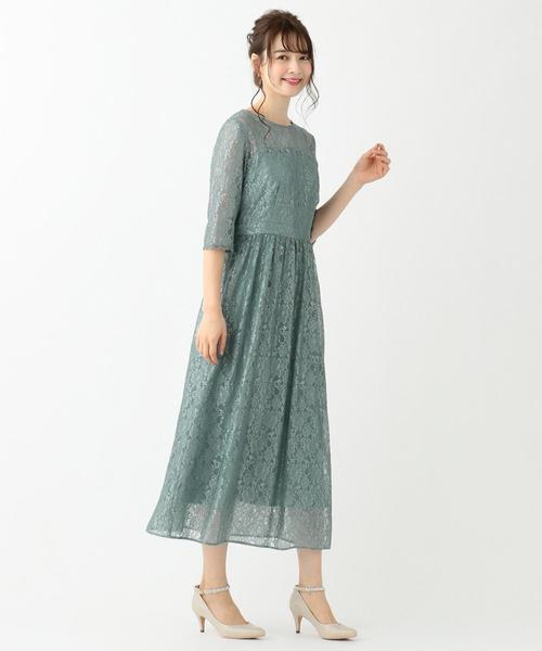 ANY SIS（エニィスィス）の「エアリレーシー ドレス（ドレス・レディース・ライトグリーン系/ネイビー系/ダルブルー系・1/2）」の10枚目の写真