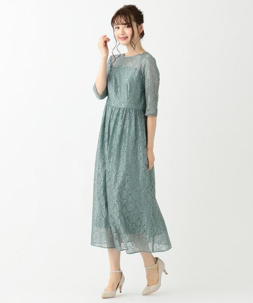 ANY SIS（エニィスィス）の「エアリレーシー ドレス（ドレス・レディース・ライトグリーン系/ネイビー系/ダルブルー系・1/2）」の11枚目の写真