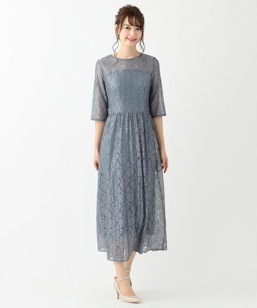 ANY SIS（エニィスィス）の「エアリレーシー ドレス（ドレス・レディース・ライトグリーン系/ネイビー系/ダルブルー系・1/2）」の12枚目の写真