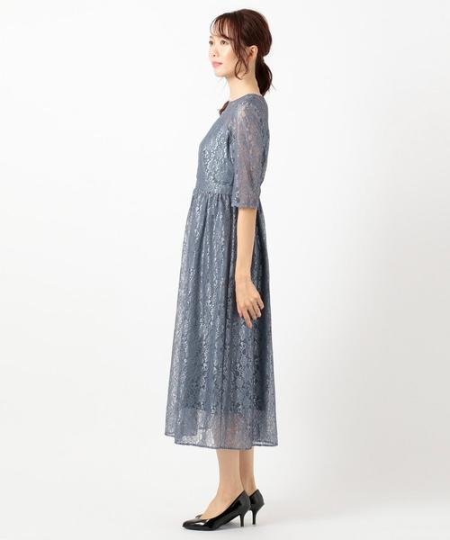 ANY SIS（エニィスィス）の「エアリレーシー ドレス（ドレス・レディース・ライトグリーン系/ネイビー系/ダルブルー系・1/2）」の13枚目の写真
