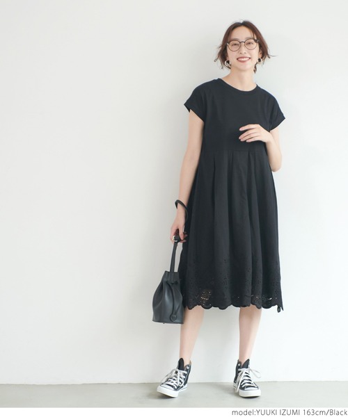 coca(coca)(コカ)の「カットレースワンピ―ス(ワンピース・レディース・ホワイト/ブラック・ONE SIZE)」の10枚目の写真