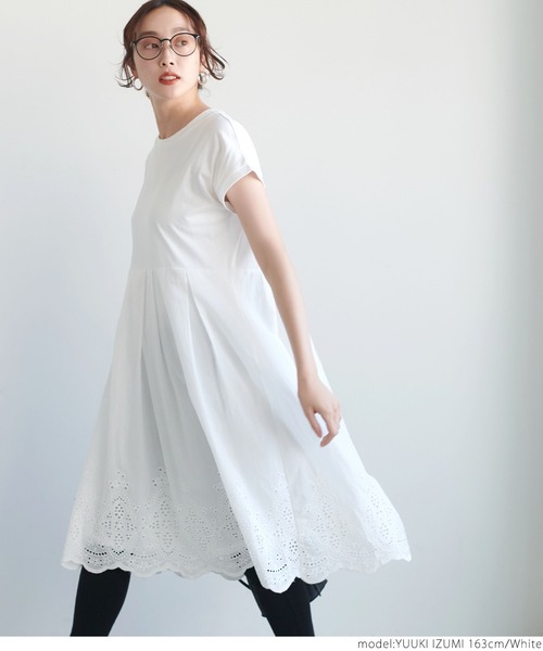 coca(coca)(コカ)の「カットレースワンピ―ス(ワンピース・レディース・ホワイト/ブラック・ONE SIZE)」の14枚目の写真