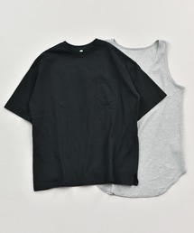 Starting Over | WEB限定 サーマルレイヤード 半袖Tシャツ&タンクトップ アンサンブル(Tシャツ/カットソー)