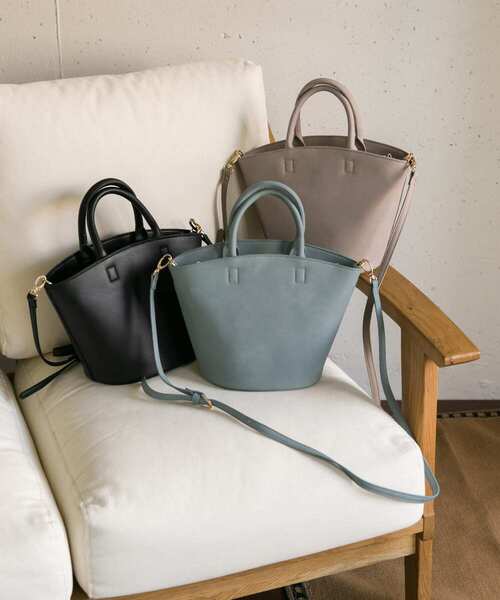 URBAN RESEARCH DOORS(アーバンリサーチドアーズ)の「2WAYバケツミニバッグ(ショルダーバッグ・レディース・ブラック/ベージュ/ブルー系その他・ONE)」の5枚目の写真