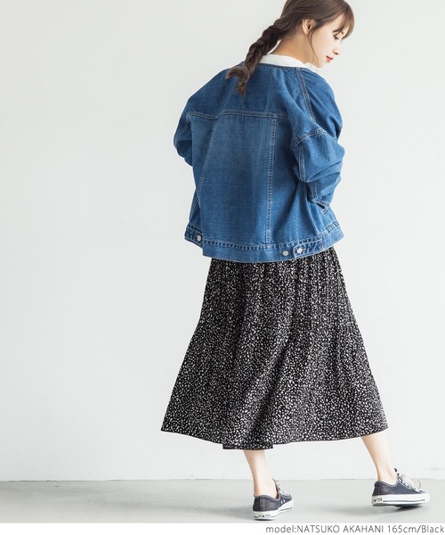 coca(coca)(コカ)の「プチアニマル柄スカート(スカート・レディース・ホワイト/ブラック・ONE SIZE)」の12枚目の写真