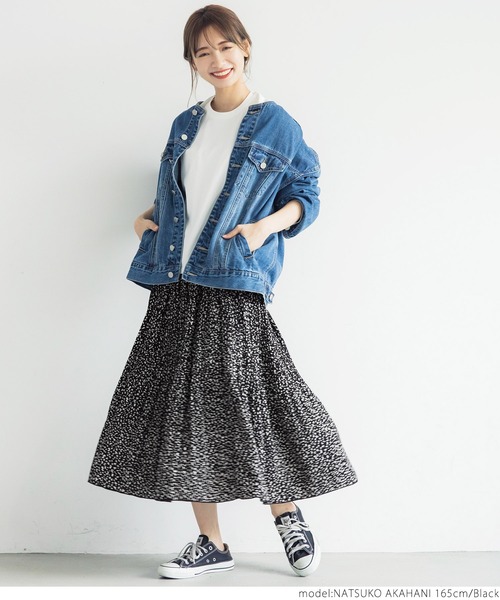 coca(coca)(コカ)の「プチアニマル柄スカート(スカート・レディース・ホワイト/ブラック・ONE SIZE)」の9枚目の写真