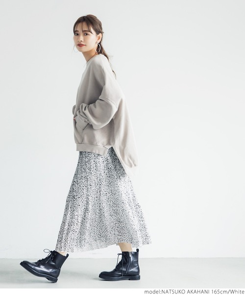 coca(coca)(コカ)の「プチアニマル柄スカート(スカート・レディース・ホワイト/ブラック・ONE SIZE)」の6枚目の写真