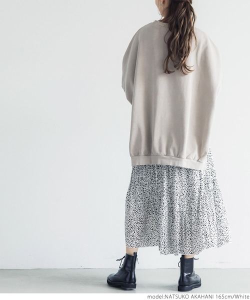 coca(coca)(コカ)の「プチアニマル柄スカート(スカート・レディース・ホワイト/ブラック・ONE SIZE)」の4枚目の写真