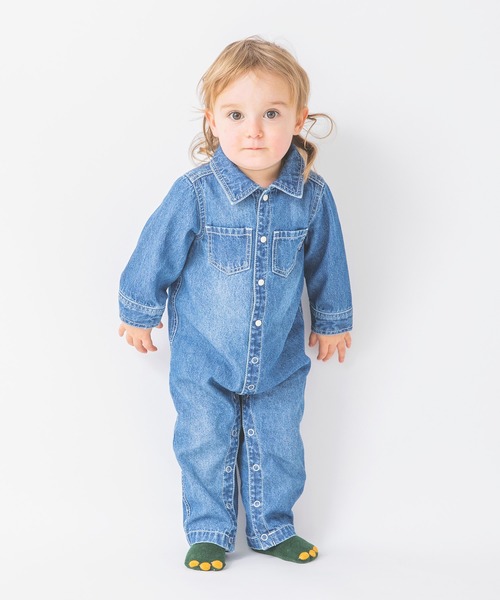 セール デニム素材ジャンプスーツ その他ベビーウェア Branshes ブランシェス のファッション通販 Zozotown