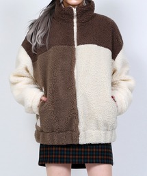 DING | DING/バイカラーボアブルゾン(ブルゾン)