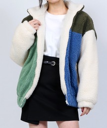 DING | DING/バイカラーボアブルゾン(ブルゾン)