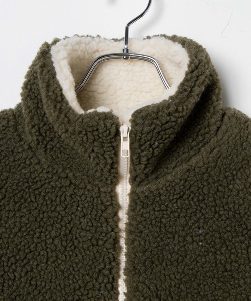 DING（ディング）の「DING/バイカラーボアブルゾン（ブルゾン・レディース・ブラウン/グリーン・FREE）」の5枚目の写真