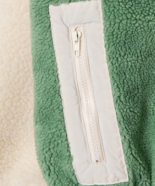 DING（ディング）の「DING/バイカラーボアブルゾン（ブルゾン・レディース・ブラウン/グリーン・FREE）」の7枚目の写真