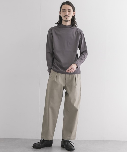 注目ブランド■TATRAS■人気 モックネックロングスリーブTシャツ Starting Over tシャツ OE天竺モックネックロングスリーブT