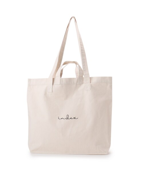 OPAQUE.CLIP（オペークドットクリップ）の「index オリジナルエコバッグ L（エコバッグ/サブバッグ・レディース・オレンジ/ホワイト系その他/ダークネイビー/オレンジ系その他2/ホワイト系/ネイビー系6・99）」の3枚目の写真