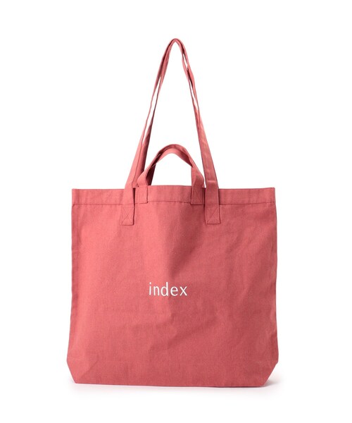 OPAQUE.CLIP（オペークドットクリップ）の「index オリジナルエコバッグ L（エコバッグ/サブバッグ・レディース・オレンジ/ホワイト系その他/ダークネイビー/オレンジ系その他2/ホワイト系/ネイビー系6・99）」の2枚目の写真