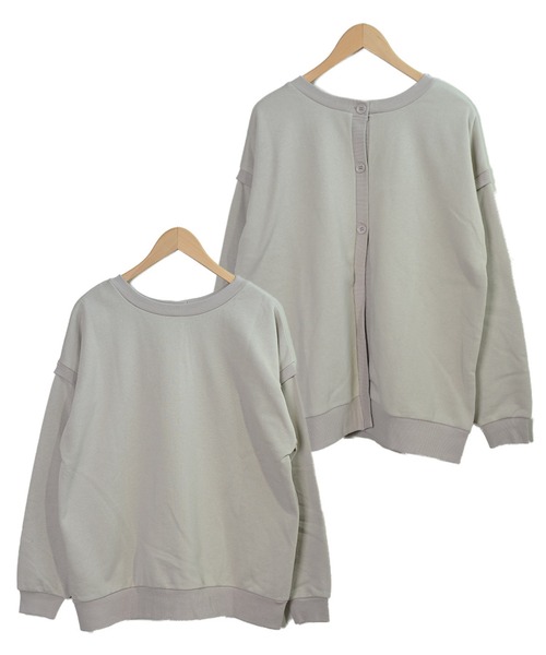 shopnikoniko(ショップニコニコ)の「前後2wayオーバーサイズカーディガン(カーディガン/ボレロ・レディース・ホワイト/ブラック/グレー/パープル/グリーン・フリー)」の4枚目の写真