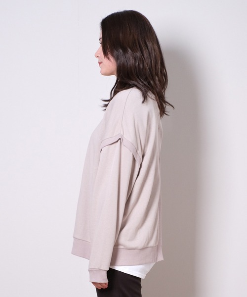 shopnikoniko(ショップニコニコ)の「前後2wayオーバーサイズカーディガン(カーディガン/ボレロ・レディース・ホワイト/ブラック/グレー/パープル/グリーン・フリー)」の10枚目の写真