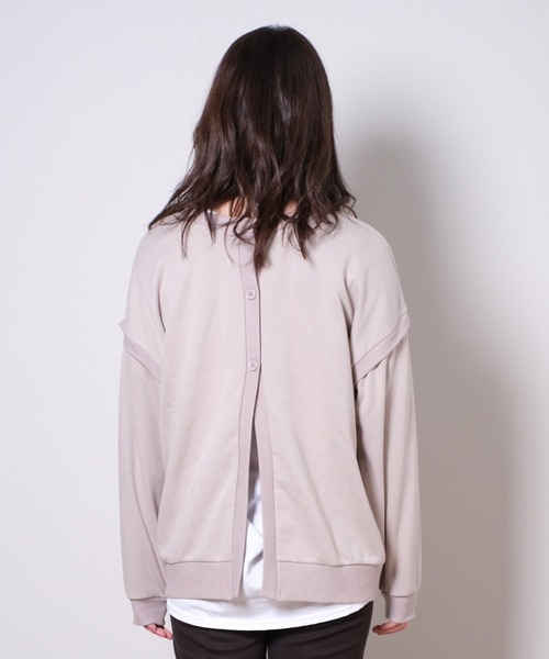 shopnikoniko(ショップニコニコ)の「前後2wayオーバーサイズカーディガン(カーディガン/ボレロ・レディース・ホワイト/ブラック/グレー/パープル/グリーン・フリー)」の6枚目の写真