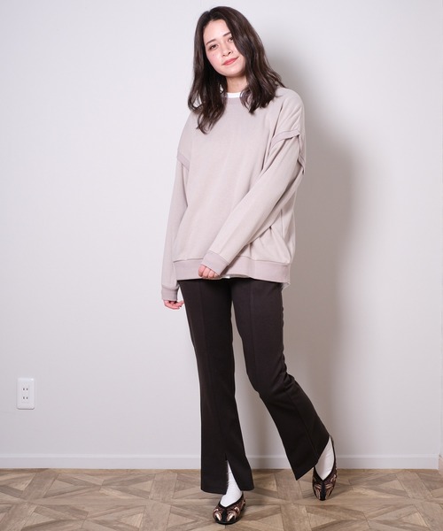 shopnikoniko(ショップニコニコ)の「前後2wayオーバーサイズカーディガン(カーディガン/ボレロ・レディース・ホワイト/ブラック/グレー/パープル/グリーン・フリー)」の11枚目の写真