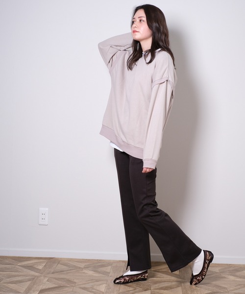 shopnikoniko(ショップニコニコ)の「前後2wayオーバーサイズカーディガン(カーディガン/ボレロ・レディース・ホワイト/ブラック/グレー/パープル/グリーン・フリー)」の7枚目の写真