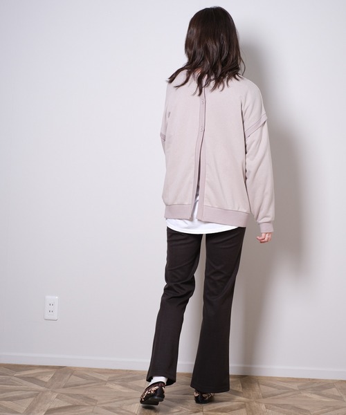 shopnikoniko(ショップニコニコ)の「前後2wayオーバーサイズカーディガン(カーディガン/ボレロ・レディース・ホワイト/ブラック/グレー/パープル/グリーン・フリー)」の18枚目の写真