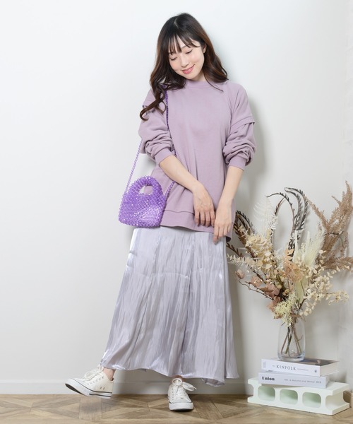 shopnikoniko(ショップニコニコ)の「前後2wayオーバーサイズカーディガン(カーディガン/ボレロ・レディース・ホワイト/ブラック/グレー/パープル/グリーン・フリー)」の21枚目の写真