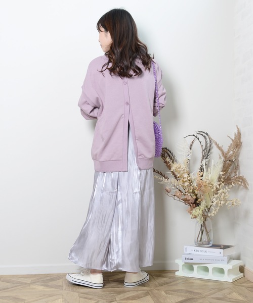 shopnikoniko(ショップニコニコ)の「前後2wayオーバーサイズカーディガン(カーディガン/ボレロ・レディース・ホワイト/ブラック/グレー/パープル/グリーン・フリー)」の19枚目の写真