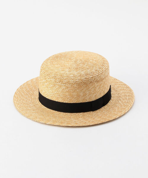 FREDY&GLOSTER(フレディアンドグロスター)の「【田中帽子店/たなかぼうしてん】Marin/f 細麦カンカン帽(ハット・レディース・ベージュ・FREE)」の1枚目の写真