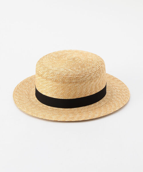 FREDY&GLOSTER(フレディアンドグロスター)の「【田中帽子店/たなかぼうしてん】Marin/f 細麦カンカン帽(ハット・レディース・ベージュ・FREE)」の3枚目の写真