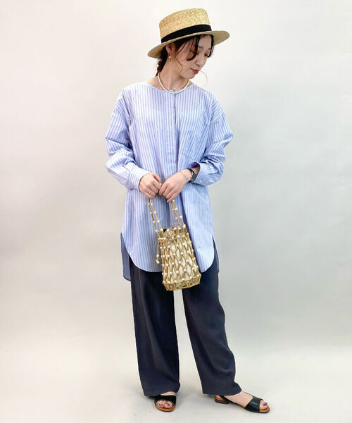 FREDY&GLOSTER(フレディアンドグロスター)の「【田中帽子店/たなかぼうしてん】Marin/f 細麦カンカン帽(ハット・レディース・ベージュ・FREE)」の9枚目の写真