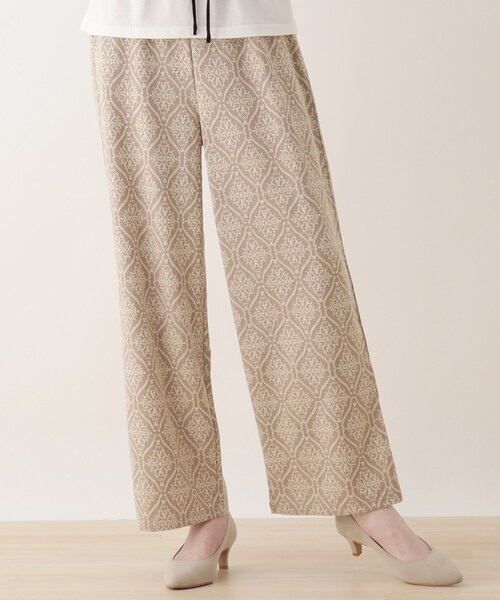 Cutie Blonde（キューティーブロンド）の「◆【S-L】ジャカードパンツ（その他パンツ・レディース・チャコール/ブラック系3/ベージュ系3・01/02/03）」の3枚目の写真