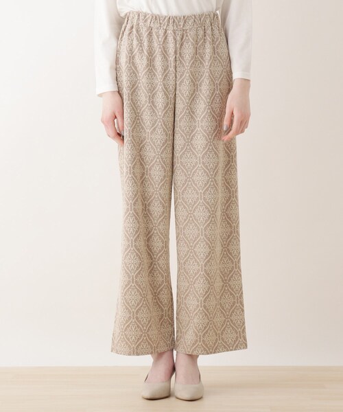 Cutie Blonde（キューティーブロンド）の「◆【S-L】ジャカードパンツ（その他パンツ・レディース・チャコール/ブラック系3/ベージュ系3・01/02/03）」の4枚目の写真