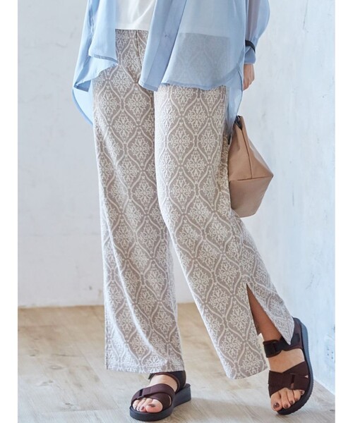 Cutie Blonde（キューティーブロンド）の「◆【S-L】ジャカードパンツ（その他パンツ・レディース・チャコール/ブラック系3/ベージュ系3・01/02/03）」の12枚目の写真