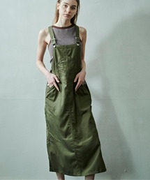 「KHA:KI / カーキ」Aラインオーバーオールスカート"OVERALL SKIRT"