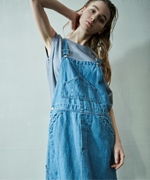 「KHA:KI / カーキ」Aラインオーバーオールスカート"OVERALL SKIRT"