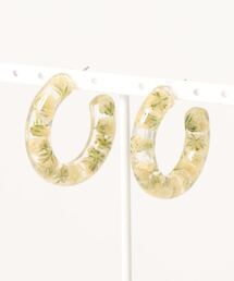 クリアフラワーピアス