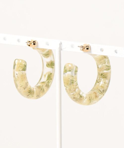 natural couture（ナチュラルクチュール）の「クリアフラワーピアス（ピアス（両耳用）・レディース・アイボリー/ピンク・FREE）」の3枚目の写真