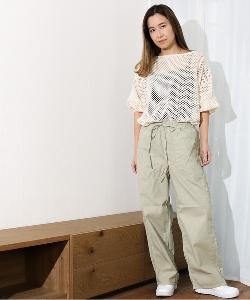 Per sist ence（パーシエンス）の「Per sist ence/パーシエンス　メッシュプルオーバーニット（ニット/セーター・レディース・ブラック/ベージュ/オフホワイト/モカ・FREE）」の15枚目の写真