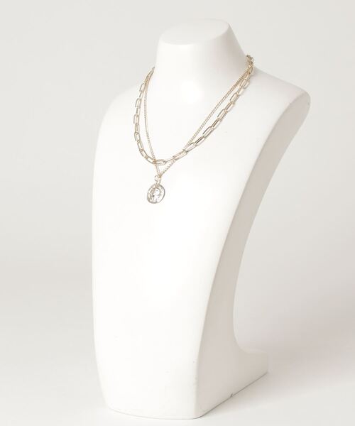 Auntie Rosa Holiday(アンティローザホリデー)の「Wチェーンコインネックレス(ネックレス・レディース・ゴールド/シルバー・FREE)」の4枚目の写真